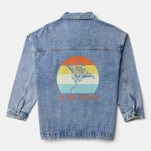 Aloha Kauai Vintage Hawaiian Island Tribal Stingra Denim Jacket
