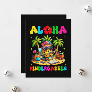 Aloha Kindergarten Pineapple Hawaii Back to School Holiday Card