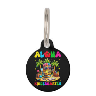 Aloha Kindergarten Pineapple Hawaii Back to School Pet Tag
