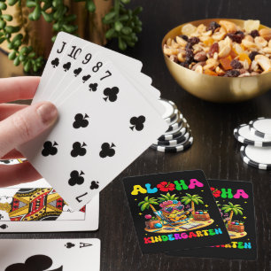 Aloha Kindergarten Pineapple Hawaii Back to School Playing Cards