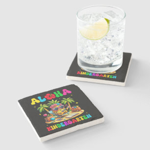 Aloha Kindergarten Pineapple Hawaii Back to School Stone Coaster