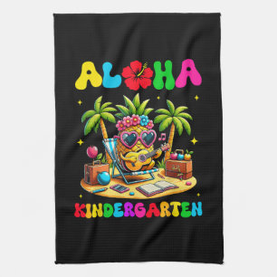 Aloha Kindergarten Pineapple Hawaii Back to School Tea Towel