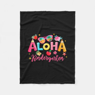 Aloha Kindergarten Summer Vacation Beach Teacher S Fleece Blanket