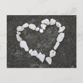 Aloha * Love * Coral Heart Postcard