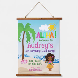 Aloha Luau Birthday Hanging Tapestry