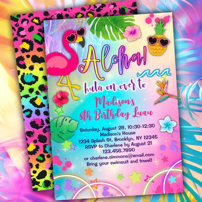 Aloha Luau Birthday Invitation (Creator Uploaded)