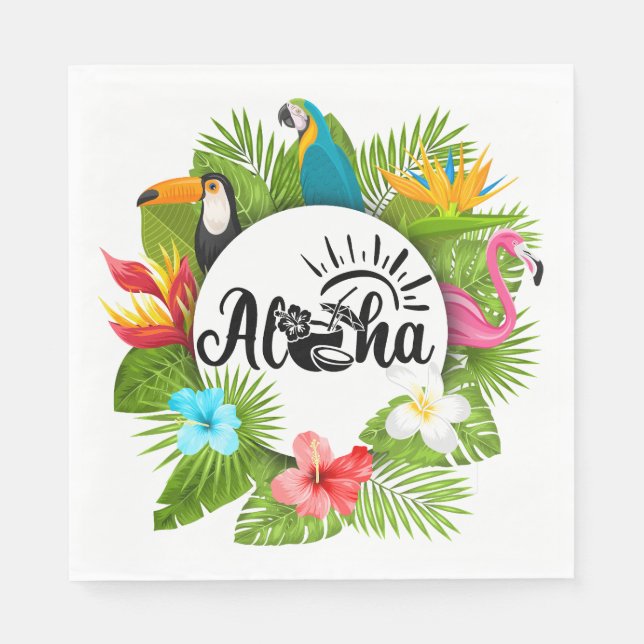 Aloha Luau  Napkin (Front)