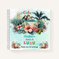 Aloha Luau Tropical Beach Sweet 16 Party GuestBook