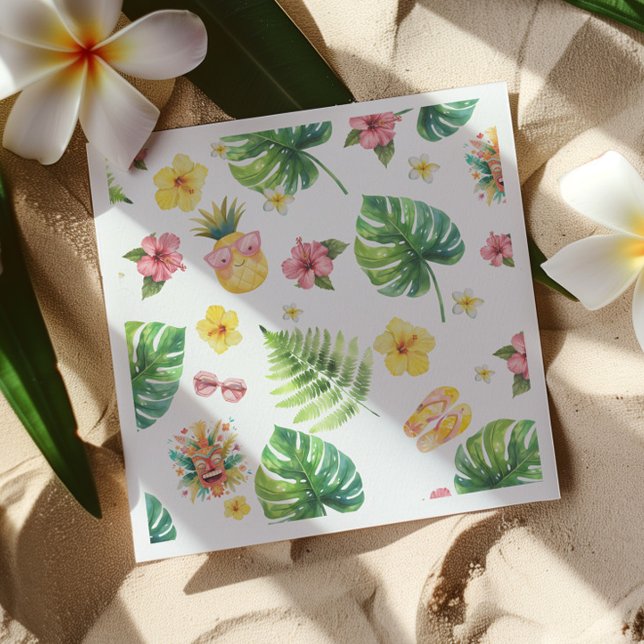 Aloha Luau Tropical birthday party  Napkin (Creator Uploaded)