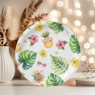 Aloha Luau Tropical birthday party  Paper Plate