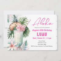 Aloha Luau Tropical Drink 50th Birthday
