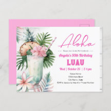 Aloha Luau Tropical Drink Adult Birthday