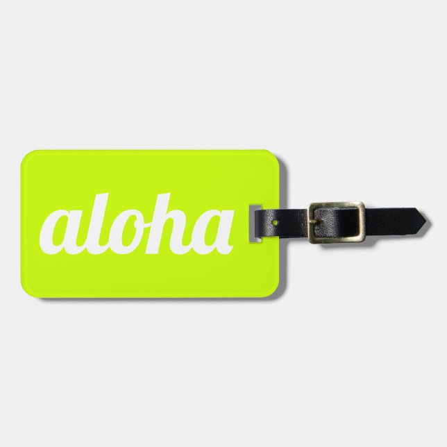 Aloha! Luggage Tag (Front Horizontal)