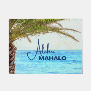 ALOHA MAHALO - TROPICAL HAWAII DOORMAT - DOOR MAT
