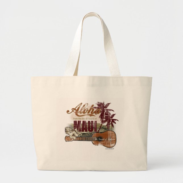 ALOHA MAUI LARGE TOTE BAG (Front)