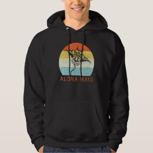 Aloha Maui Vintage Hawaiian Island Tribal Stingray Hoodie