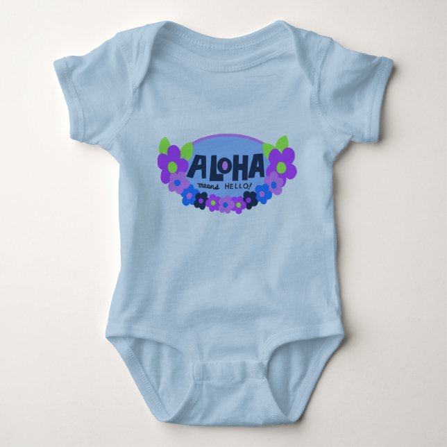 Aloha Means Hello Infant Creeper (Front)