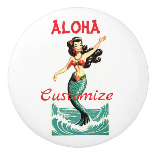 Aloha Mermaid Thunder_Thunder_Cove Ceramic Knob
