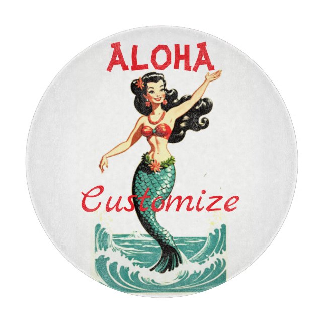 Aloha Mermaid Thunder_Thunder_Cove Cutting Board (Front)
