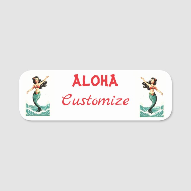 Aloha Mermaid Thunder_Thunder_Cove Name Tag (Front)