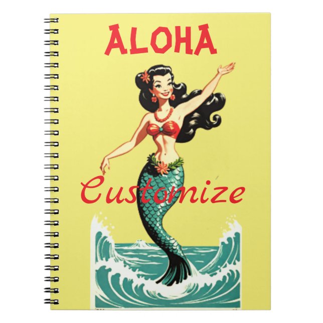 Aloha Mermaid Thunder_Thunder_Cove Notebook (Front)