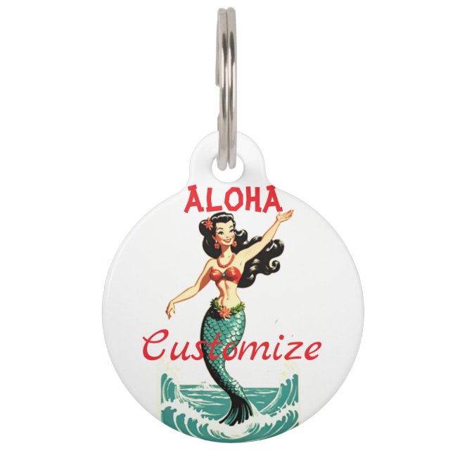 Aloha Mermaid Thunder_Thunder_Cove Pet Tag (Front)