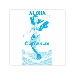 Aloha Mermaid Thunder_Thunder_Cove Self-inking Stamp