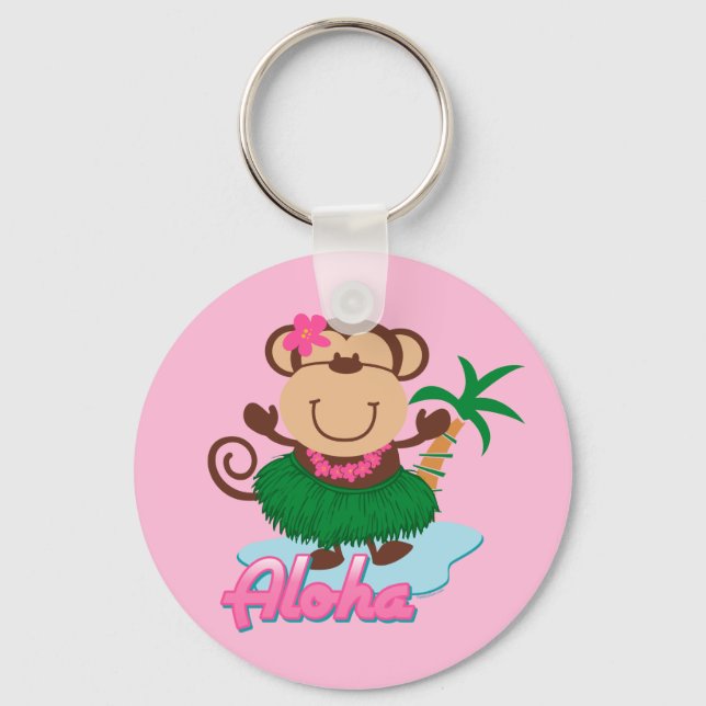 Aloha Monkey Keychain (Front)