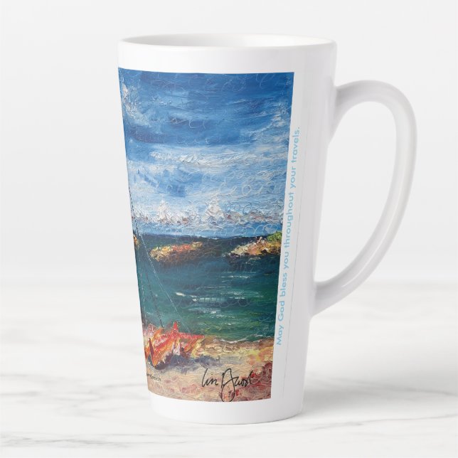 Aloha Morning painting Latte Mug (Right)