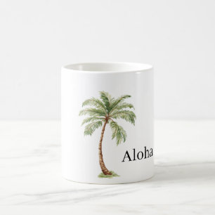 Aloha Palm Tree Coffee Mug