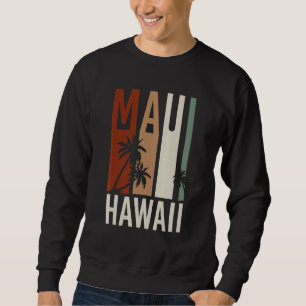 Aloha Palm Trees Summer Vacation Retro Maui Hawaii Sweatshirt