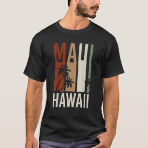 Aloha Palm Trees Summer Vacation Retro Maui Hawaii T-Shirt