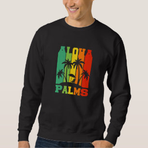 Aloha Palms Hawaii Flower Necklace Tropical Island Sweatshirt