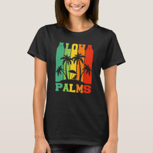 Aloha Palms Hawaii Flower Necklace Tropical Island T-Shirt