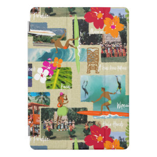 Aloha Paradise Hawaiian Vintage Postcard iPad Pro Cover