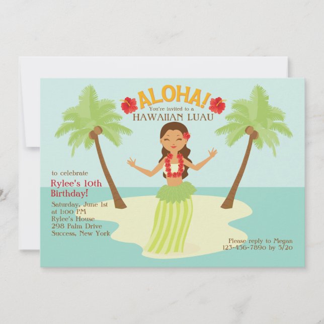 Aloha Party Invitation (Front)