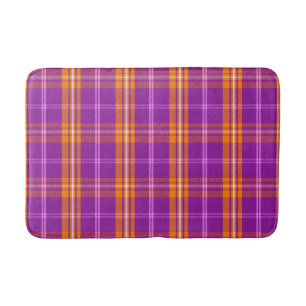 Aloha Patchwork Hawaiian Tropical Plaid - Violet Bath Mat