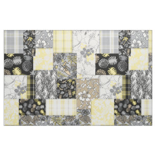 Aloha Patchwork Hawaiian Tropical Prints -Neutral Fabric