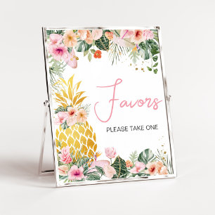 Aloha Pineapple Baby Shower Favours Poster
