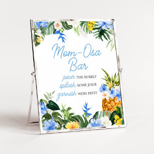 Aloha Pineapple Baby Shower Mom-Osa Bar Sign