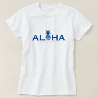 aloha Pineapple Blue Logo (heart) T-Shirt