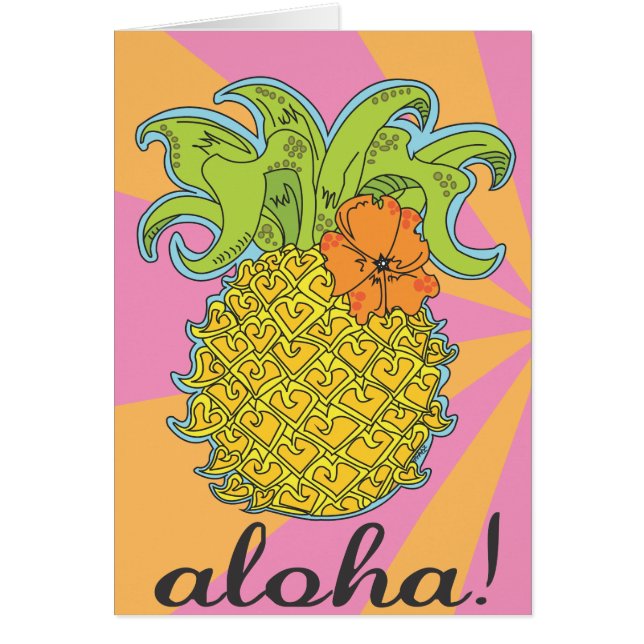 Aloha Pineapple Card (Front)