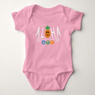 Aloha Pineapple Design - Baby Jersey Bodysuit