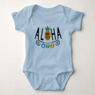 Aloha Pineapple Design - Baby Jersey Bodysuit
