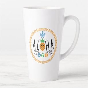 Aloha Pineapple Design - Large Latte Mug