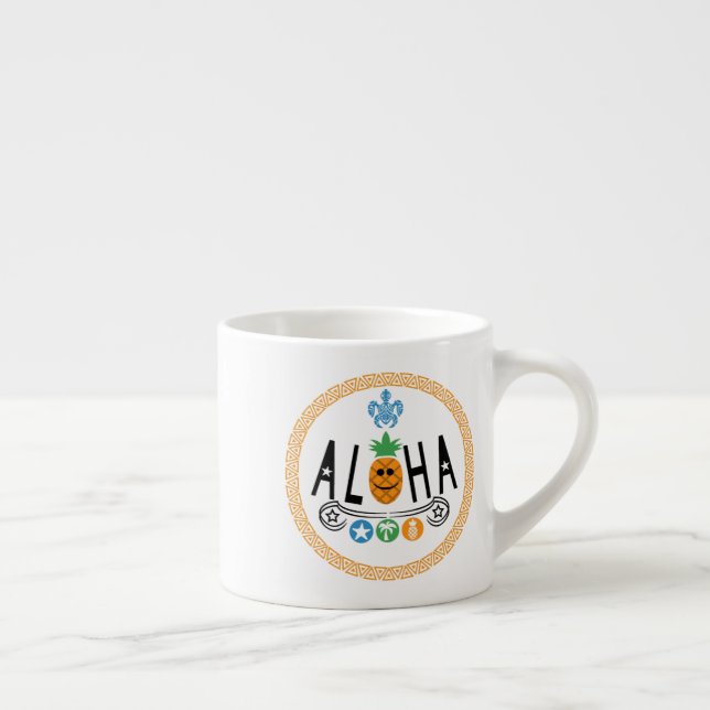 Aloha Pineapple Design - Speciality Mug Espresso (Right)