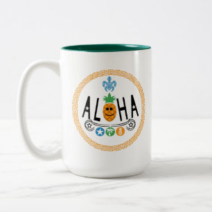 Aloha Pineapple Design - Two-Tone Mug