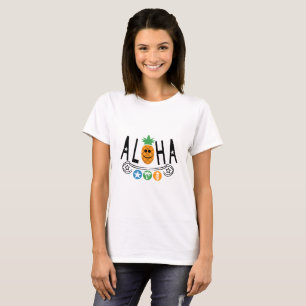 Aloha Pineapple Design - Women's Basic T-Shirt