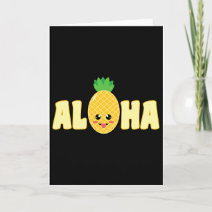 Aloha Pineapple Hawaii Shirt Beaches Hawaiian Frui Card