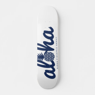 Aloha pineapple LogoColor-Navy Skateboard